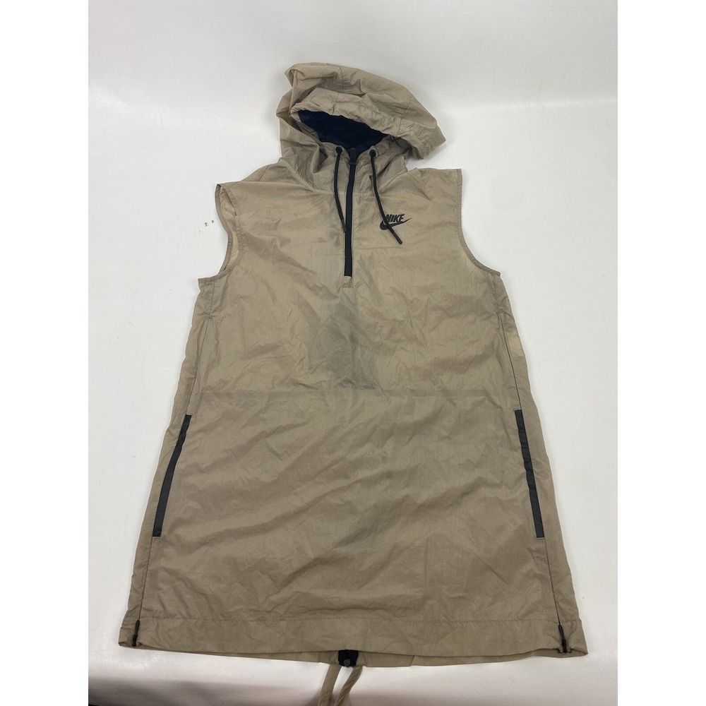 Nike Sleeveless‎ Vented Warmup Running Jacket Mens Size S Hooded Vintage